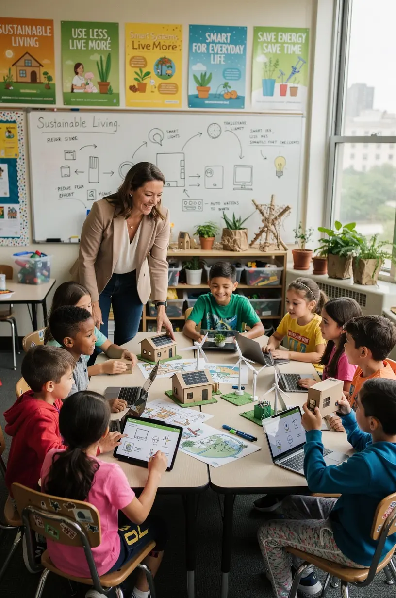 Family enjoying a simplified life with smart systems.